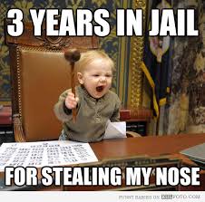 Baby Judge Stealing Nose